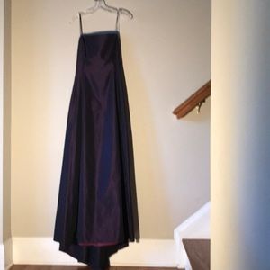 Deep purple taffeta evening gown by Laundry